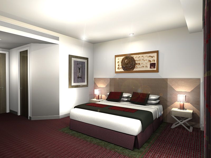 Bedrooms for the Cardiff Park Plaza Hotel